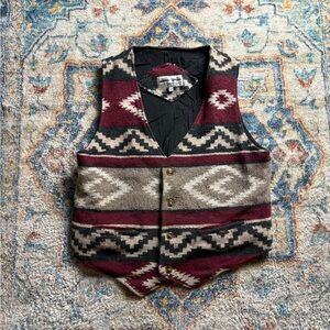 Vintage Northwoods Aztec Vest Large
